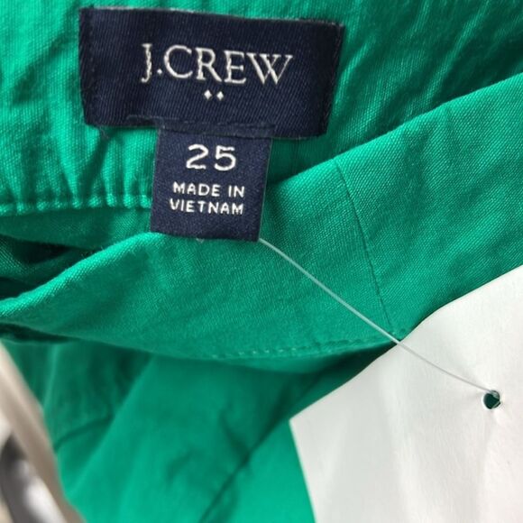 J. Crew Factory CG408 Green High-rise Wide-leg Cropped Pant For Women  size 25 - Picture 7 of 11
